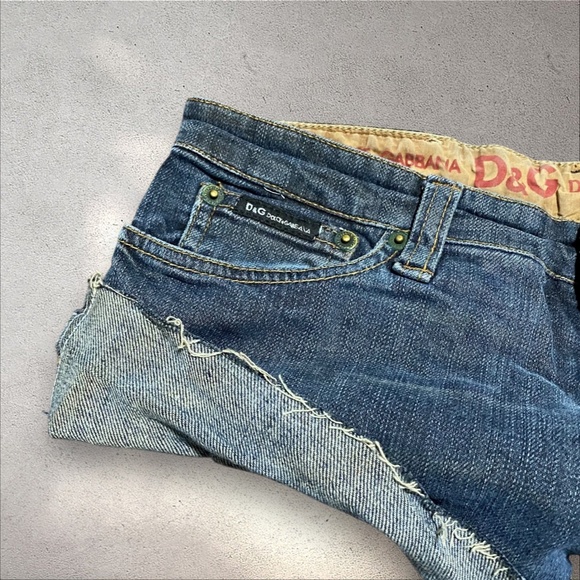 Vtg Dolce & Gabbana Low Rise Micro Denim Shorts - Picture 3 of 7